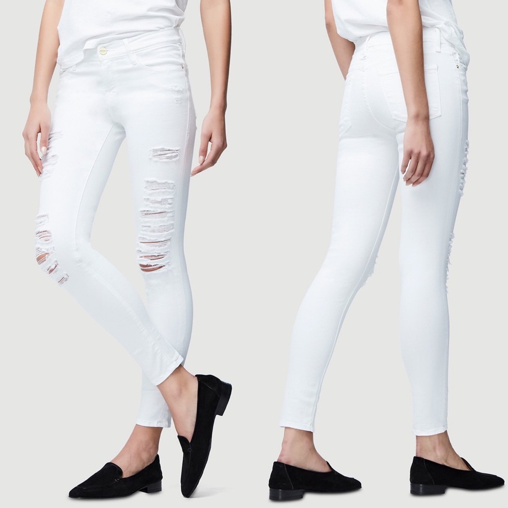 FRAME Le Color Ripped Skinny Jeans | Size 25